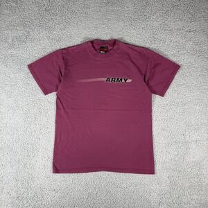 Vintage Y2K Army T-shirt Size Large United States Military Maroon